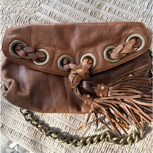 Beautiful GENUINE LEATHER vintage KOOBA clutch handbag.